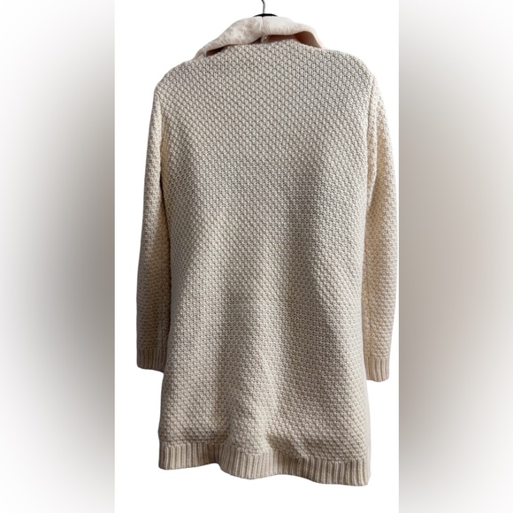 Love Token Oversized Long Faux Fur & Knit Cream Soft Jacket fits various sizes - Picture 4 of 5